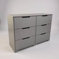 Cómoda de 6 cajones Gris